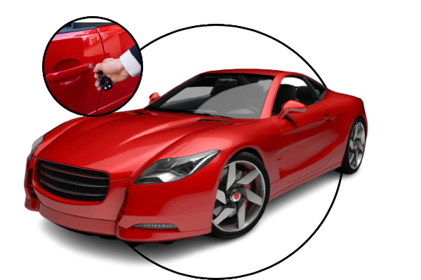 A new Red car with black circle_img